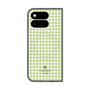 プレミアムスクエアケース with Pixelsnap［ Houndstooth Pattern Green with LANVIN en Bleu logo- ランバン 千鳥格子柄 グリーン ］