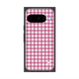 プレミアムスクエアケース with Pixelsnap［ Checkered Pink - ギンガムチェック ピンク ］