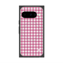 プレミアムスクエアケース with Pixelsnap［ Checkered Pink - ギンガムチェック ピンク ］
