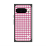 プレミアムスクエアケース with Pixelsnap［ Checkered Pink - ギンガムチェック ピンク ］