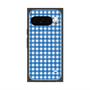 プレミアムスクエアケース with Pixelsnap［ Checkered Blue - ギンガムチェック ブルー ］