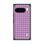 プレミアムスクエアケース with Pixelsnap［ Checkered Purple - ギンガムチェック パープル ］