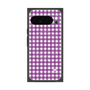 プレミアムスクエアケース with Pixelsnap［ Checkered Purple - ギンガムチェック パープル ］