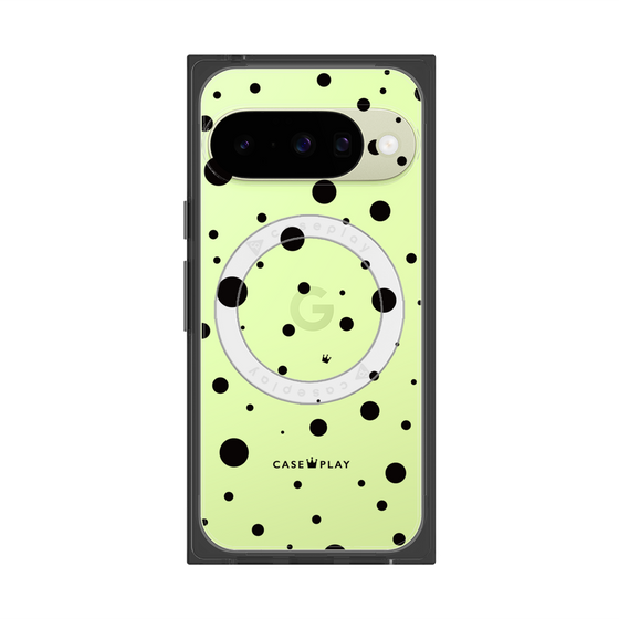 プレミアムスクエアケース with Pixelsnap［ Dippin dots Black - ディッピンドッツ ブラック ］