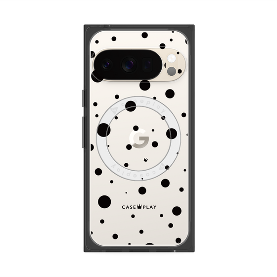 プレミアムスクエアケース with Pixelsnap［ Dippin dots Black - ディッピンドッツ ブラック ］