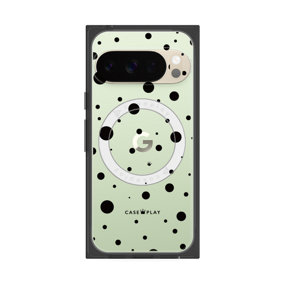 プレミアムスクエアケース with Pixelsnap［ Dippin dots Black - ディッピンドッツ ブラック ］
