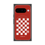 プレミアムスクエアケース with Pixelsnap［ Racing checkered flag Red - レーシングチェッカーフラッグ レッド ］