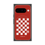 プレミアムスクエアケース with Pixelsnap［ Racing checkered flag Red - レーシングチェッカーフラッグ レッド ］