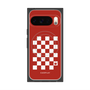 プレミアムスクエアケース with Pixelsnap［ Racing checkered flag Red - レーシングチェッカーフラッグ レッド ］