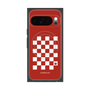 プレミアムスクエアケース with Pixelsnap［ Racing checkered flag Red - レーシングチェッカーフラッグ レッド ］