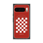 プレミアムスクエアケース with Pixelsnap［ Racing checkered flag Red - レーシングチェッカーフラッグ レッド ］
