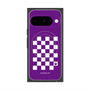 プレミアムスクエアケース with Pixelsnap［ Racing checkered flag Purple - レーシングチェッカーフラッグ パープル ］