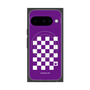 プレミアムスクエアケース with Pixelsnap［ Racing checkered flag Purple - レーシングチェッカーフラッグ パープル ］