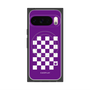 プレミアムスクエアケース with Pixelsnap［ Racing checkered flag Purple - レーシングチェッカーフラッグ パープル ］