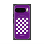 プレミアムスクエアケース with Pixelsnap［ Racing checkered flag Purple - レーシングチェッカーフラッグ パープル ］