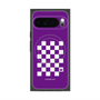 プレミアムスクエアケース with Pixelsnap［ Racing checkered flag Purple - レーシングチェッカーフラッグ パープル ］