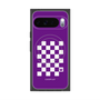 プレミアムスクエアケース with Pixelsnap［ Racing checkered flag Purple - レーシングチェッカーフラッグ パープル ］