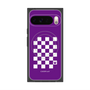 プレミアムスクエアケース with Pixelsnap［ Racing checkered flag Purple - レーシングチェッカーフラッグ パープル ］