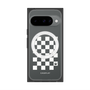プレミアムスクエアケース with Pixelsnap［ Racing checkered flag White - レーシングチェッカーフラッグ ホワイト ］