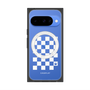 プレミアムスクエアケース with Pixelsnap［ Racing checkered flag White - レーシングチェッカーフラッグ ホワイト ］
