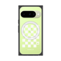 プレミアムスクエアケース with Pixelsnap［ Racing checkered flag White - レーシングチェッカーフラッグ ホワイト ］