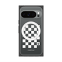 プレミアムスクエアケース with Pixelsnap［ Racing checkered flag White - レーシングチェッカーフラッグ ホワイト ］