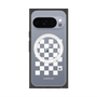 プレミアムスクエアケース with Pixelsnap［ Racing checkered flag White - レーシングチェッカーフラッグ ホワイト ］