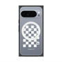 プレミアムスクエアケース with Pixelsnap［ Racing checkered flag White - レーシングチェッカーフラッグ ホワイト ］