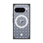 プレミアムスクエアケース with Pixelsnap［ CASEPLAY Crown dots White - ケースプレイ・クラウン・ドッツ ホワイト ］