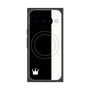 プレミアムスクエアケース with Pixelsnap［ CASEPLAY Bi-Colors Black & White - ケースプレイ・バイカラー ブラック＆ホワイト ］