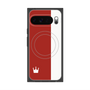 プレミアムスクエアケース with Pixelsnap［ CASEPLAY Bi-Colors Red & White - ケースプレイ・バイカラー レッド＆ホワイト ］