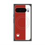 プレミアムスクエアケース with Pixelsnap［ CASEPLAY Bi-Colors Red & White - ケースプレイ・バイカラー レッド＆ホワイト ］