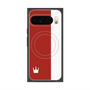 プレミアムスクエアケース with Pixelsnap［ CASEPLAY Bi-Colors Red & White - ケースプレイ・バイカラー レッド＆ホワイト ］