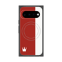 プレミアムスクエアケース with Pixelsnap［ CASEPLAY Bi-Colors Red & White - ケースプレイ・バイカラー レッド＆ホワイト ］