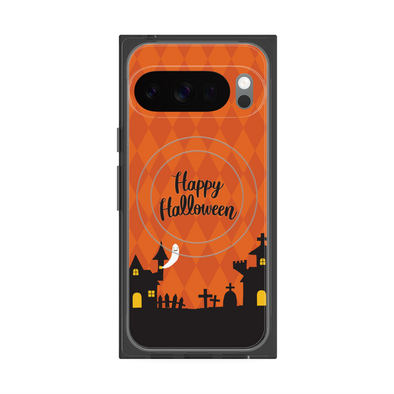 プレミアムスクエアケース with Pixelsnap［ Halloween World - Orange ］