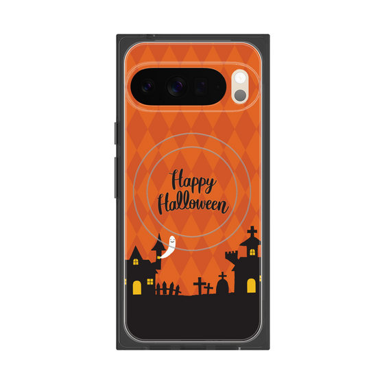 プレミアムスクエアケース with Pixelsnap［ Halloween World - Orange ］