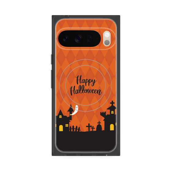 プレミアムスクエアケース with Pixelsnap［ Halloween World - Orange ］