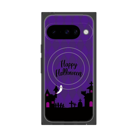 プレミアムスクエアケース with Pixelsnap［ Halloween World - Purple ］