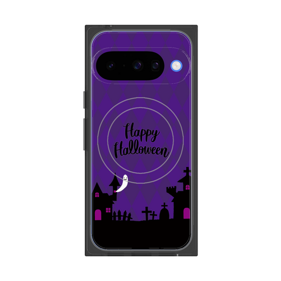 プレミアムスクエアケース with Pixelsnap［ Halloween World - Purple ］
