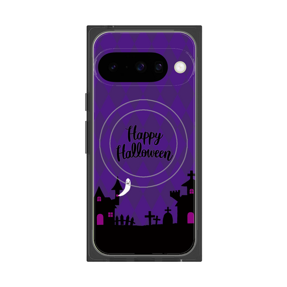 プレミアムスクエアケース with Pixelsnap［ Halloween World - Purple ］