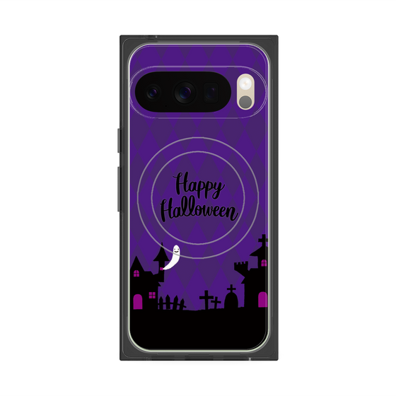プレミアムスクエアケース with Pixelsnap［ Halloween World - Purple ］