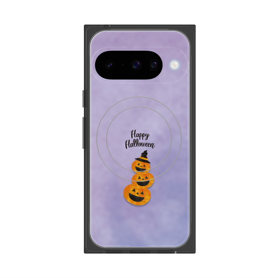 プレミアムスクエアケース with Pixelsnap［ Happy Halloween - Pumpkin ］