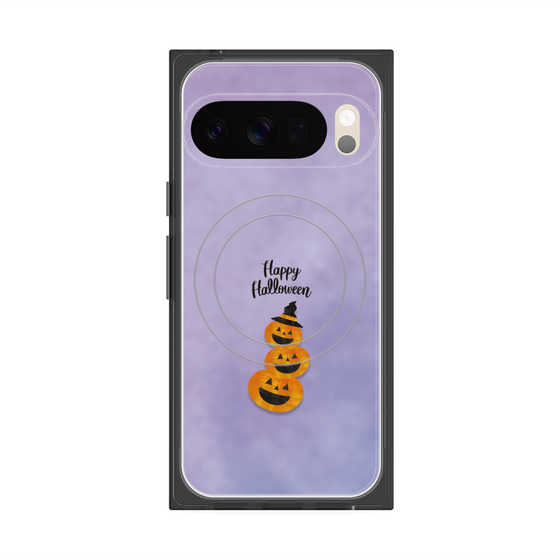プレミアムスクエアケース with Pixelsnap［ Happy Halloween - Pumpkin ］