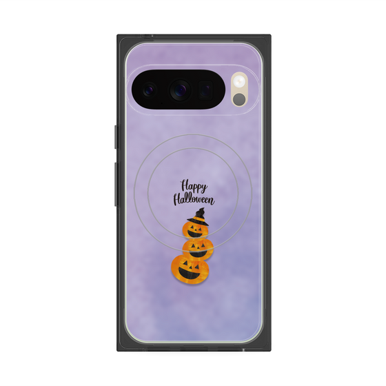 プレミアムスクエアケース with Pixelsnap［ Happy Halloween - Pumpkin ］