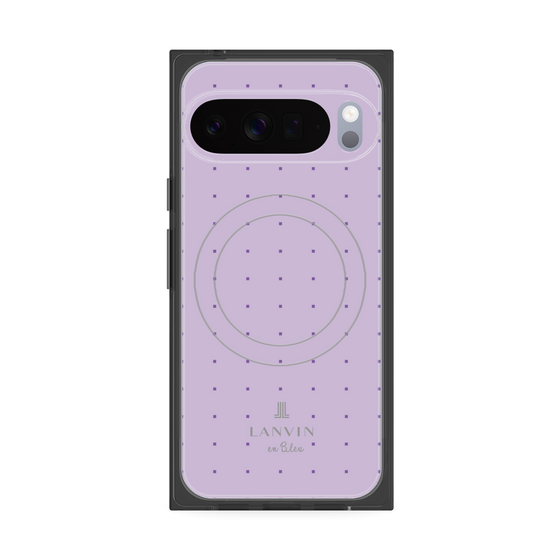 プレミアムスクエアケース with Pixelsnap［ LANVIN en Bleu Tiny dots Purple - ランバン ドット パープル ］