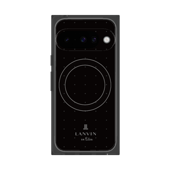 プレミアムスクエアケース with Pixelsnap［ LANVIN en Bleu Tiny dots Black - ランバン ドット ブラック ］
