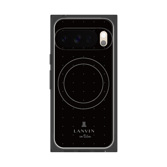 プレミアムスクエアケース with Pixelsnap［ LANVIN en Bleu Tiny dots Black - ランバン ドット ブラック ］