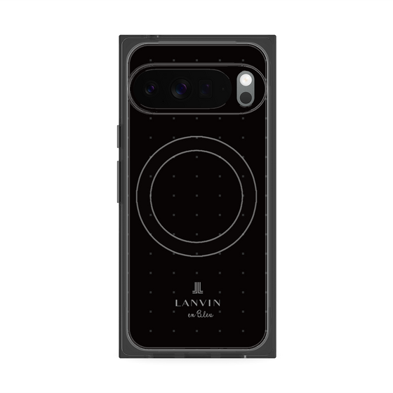 プレミアムスクエアケース with Pixelsnap［ LANVIN en Bleu Tiny dots Black - ランバン ドット ブラック ］