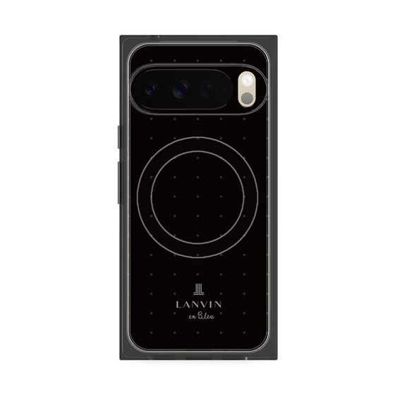 プレミアムスクエアケース with Pixelsnap［ LANVIN en Bleu Tiny dots Black - ランバン ドット ブラック ］