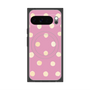 プレミアムスクエアケース with Pixelsnap［ 水彩ドット・レトロカラー - Pink ］
